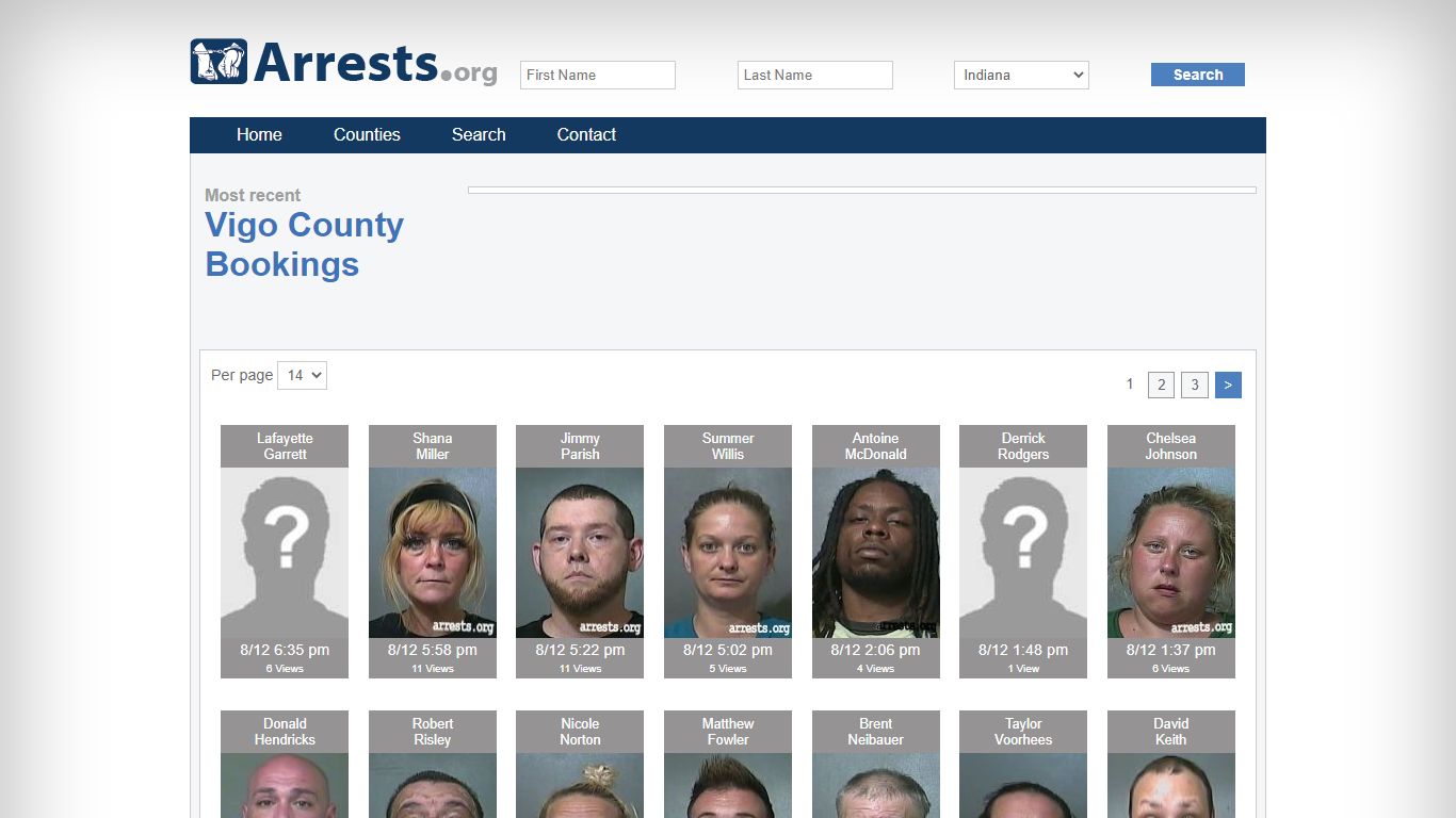Vigo County Arrests and Inmate Search